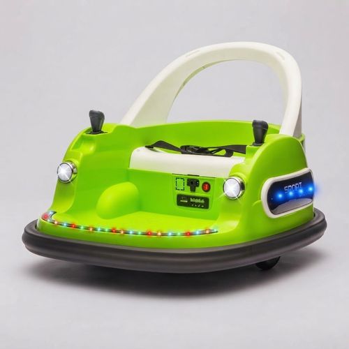 12V Ride-On Bumper Car for Toddlers, Green