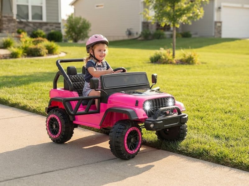 24V Off-Road Ride-On Truck, Pink