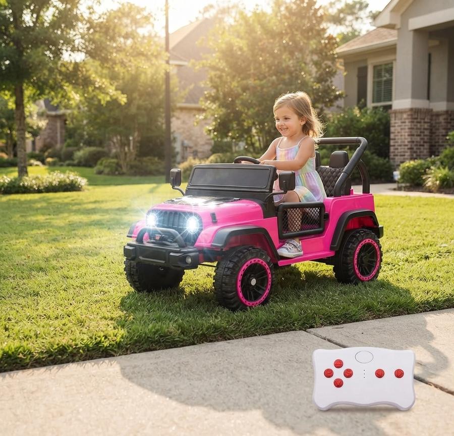 24V Off-Road Ride-On Truck, Pink