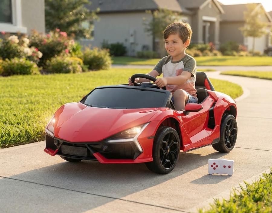 24V Licensed Lamborghini Side-by-Side Ride-On, Red